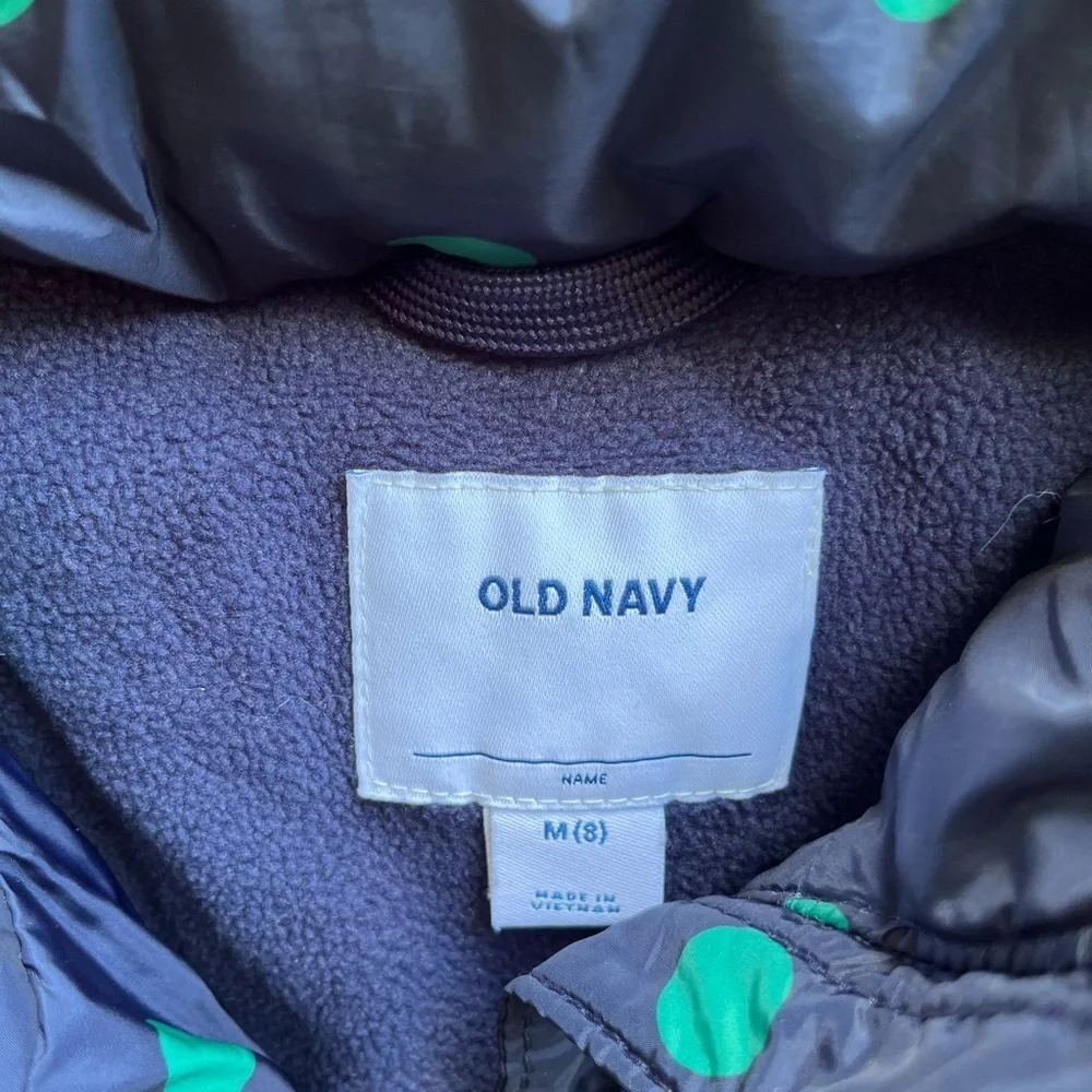 Old Navy Blue and Green Polka Dot Kids Vest